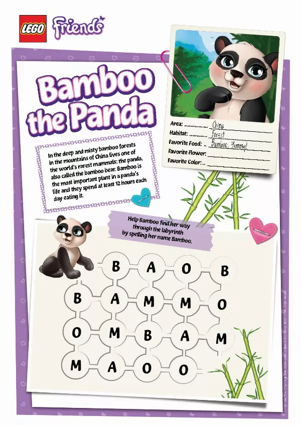 LEGO Friends Bamboo Animal